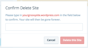 How to delete a website 