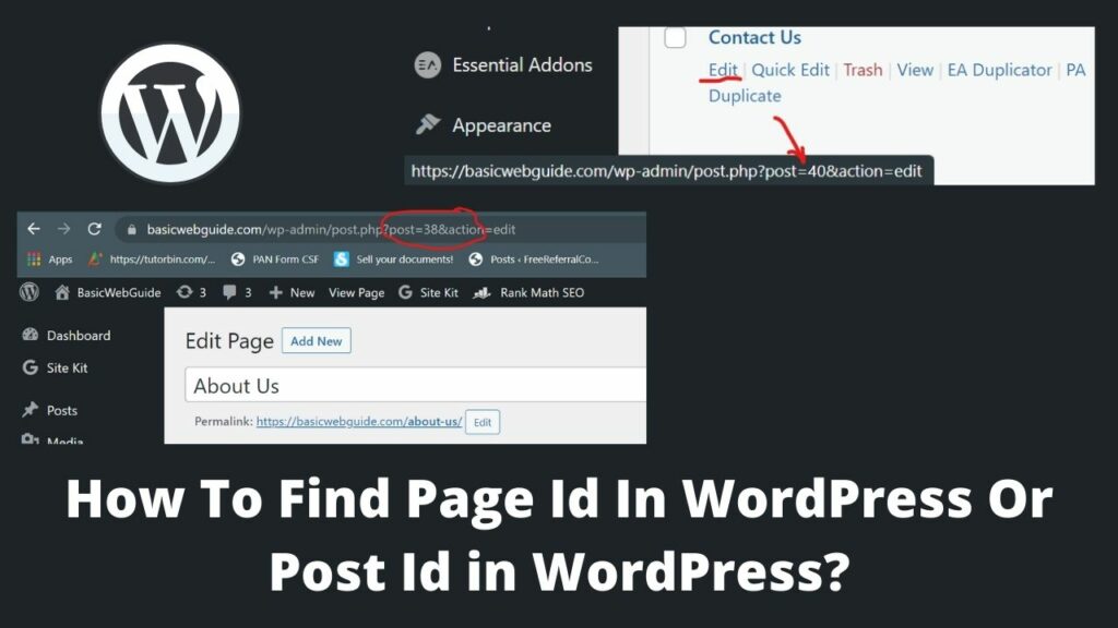 How To Find Page Id In WordPress Or Post Id in WordPress?