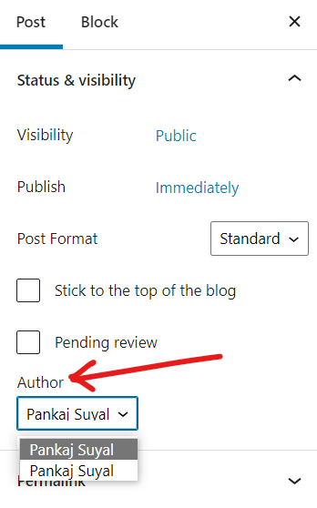 How to change the author of a post in wordpress