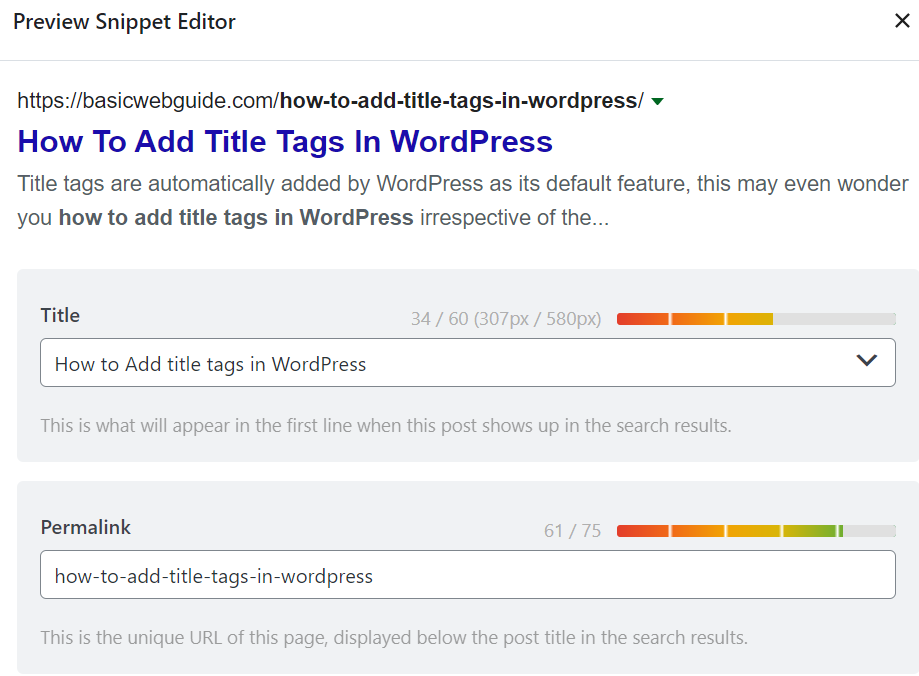 How to add title tags in WordPress