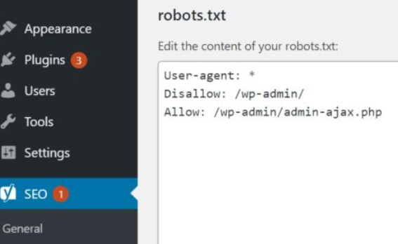 edit robots.txt file