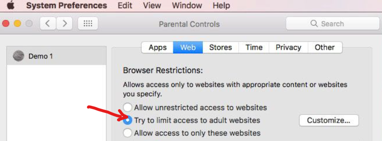 How to block a website on safari