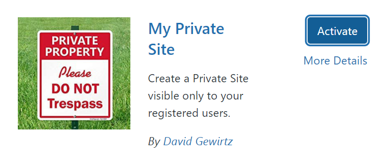 How to make WordPress site private
