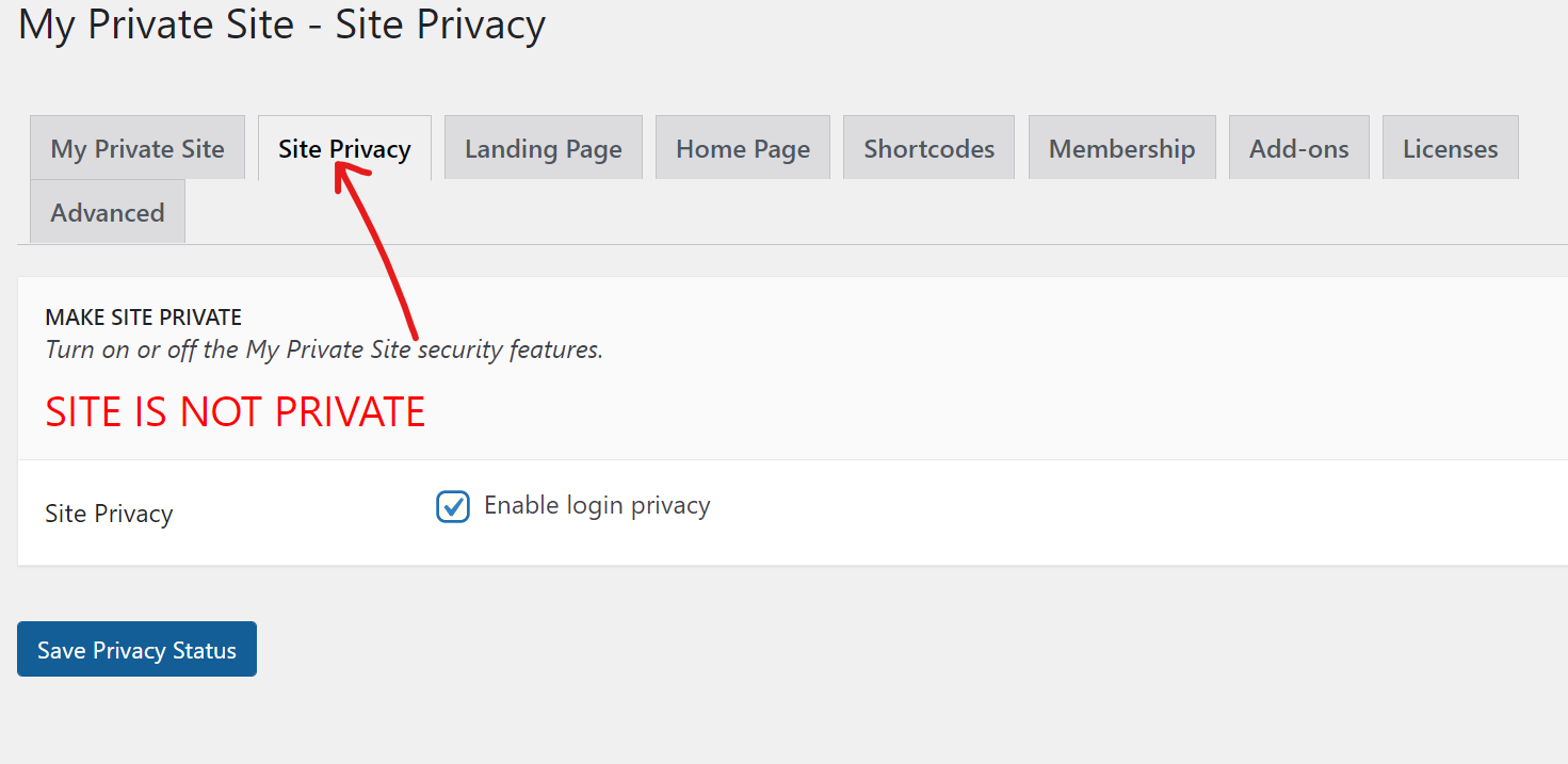 How to make wordpress site private