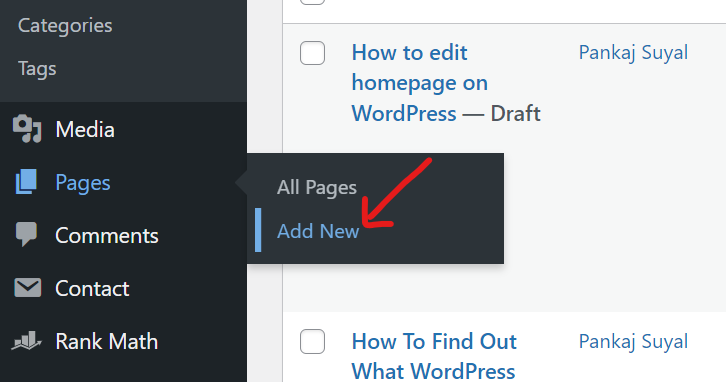 how to edit homepage on WordPress