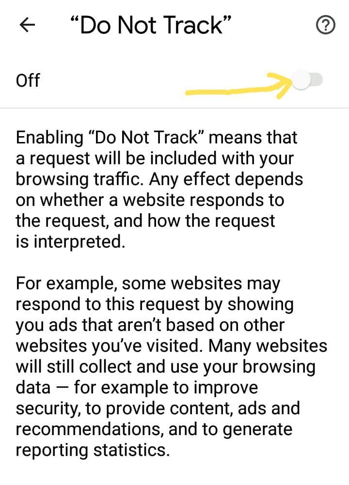 enable do not track