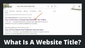 Read more about the article What Is A Website Title?