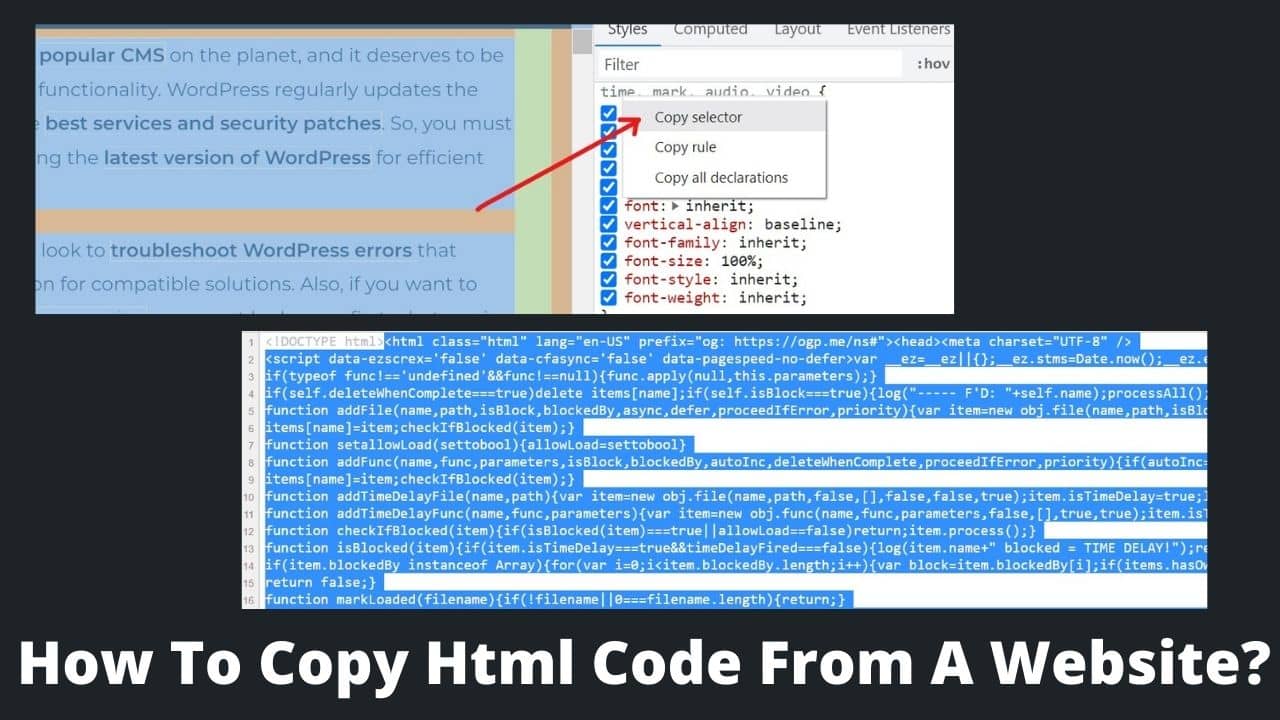 How To Copy HTML Code From A Website BasicWebGuide