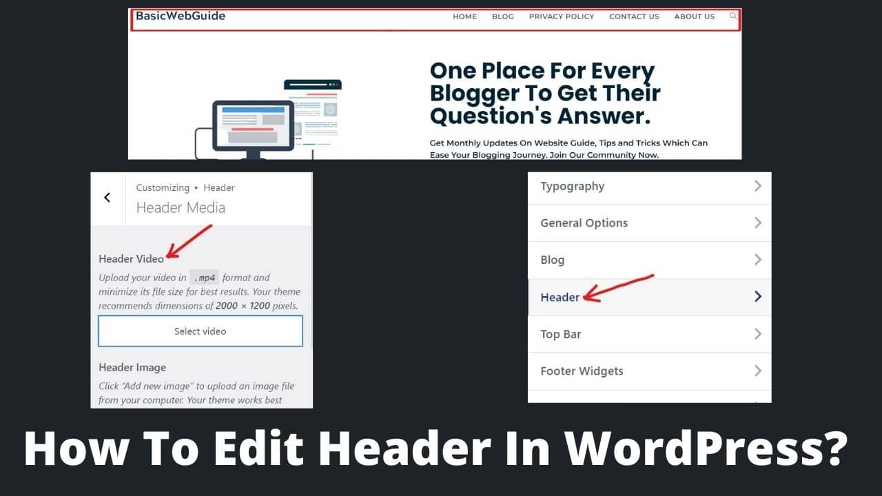 Read more about the article How To Edit Header In WordPress Site?