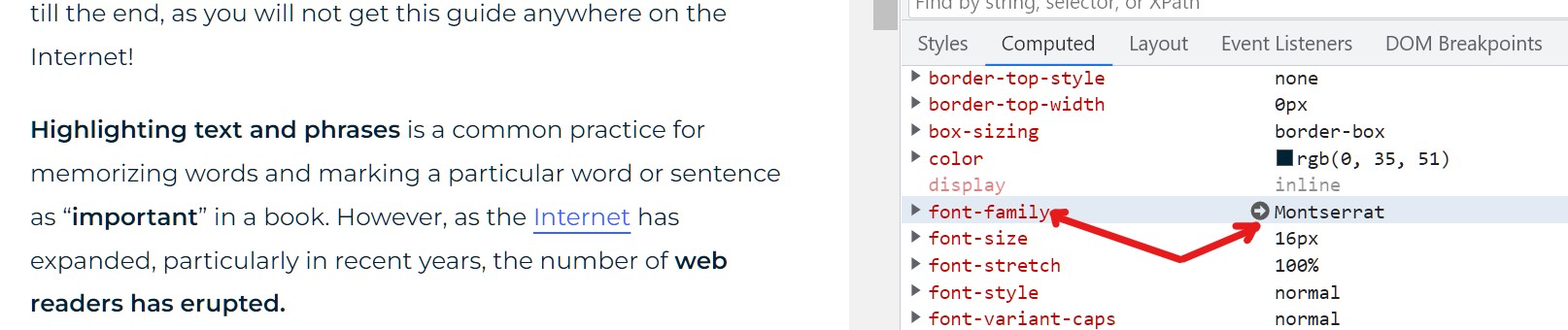 How To Find What Font A Website Is Using
