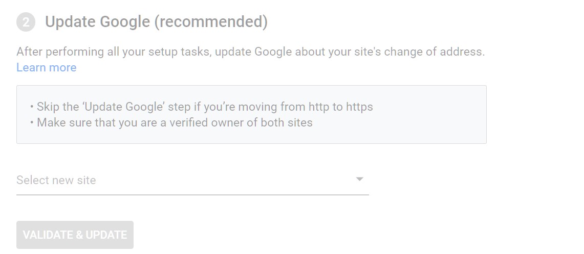 Update Google (or other engines) About Domain Change