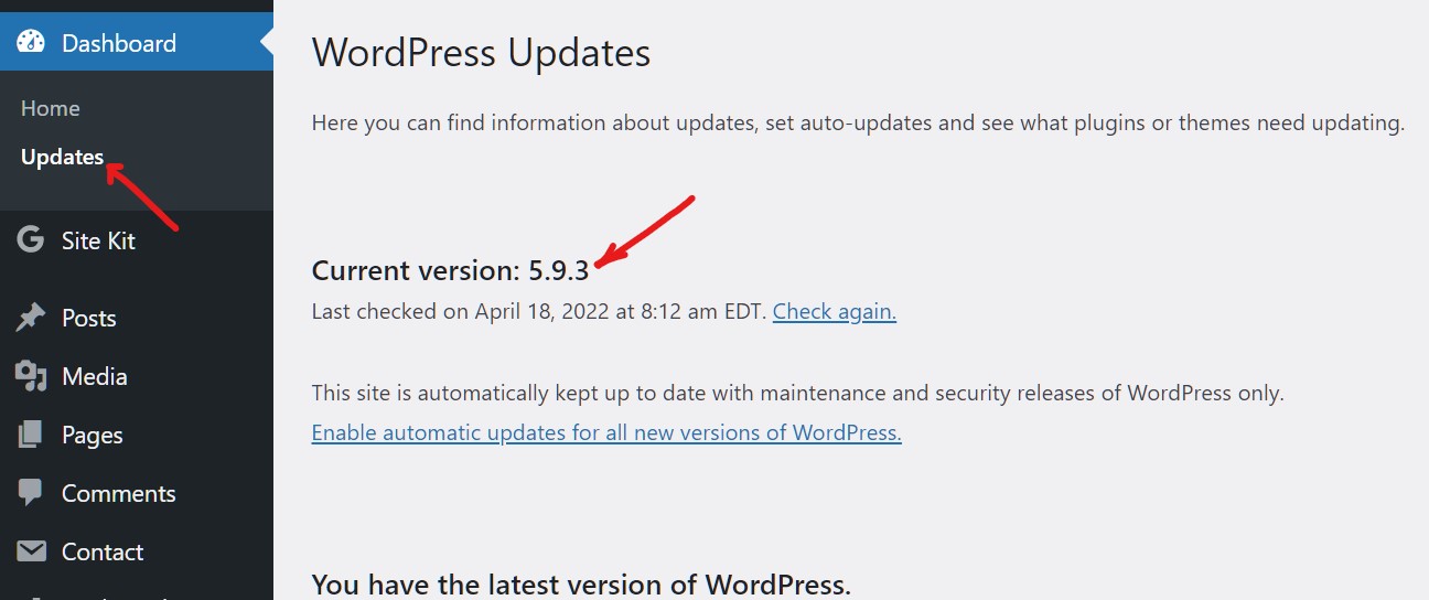 How To Check WordPress Version