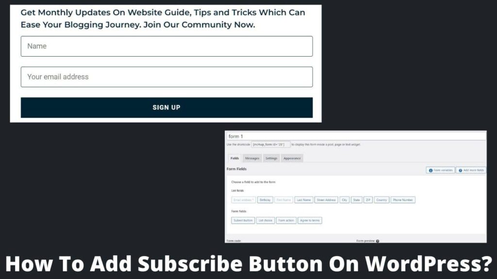 How To Add Subscribe Button On WordPress