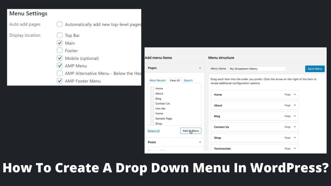 Read more about the article How To Create A Drop Down Menu In WordPress?