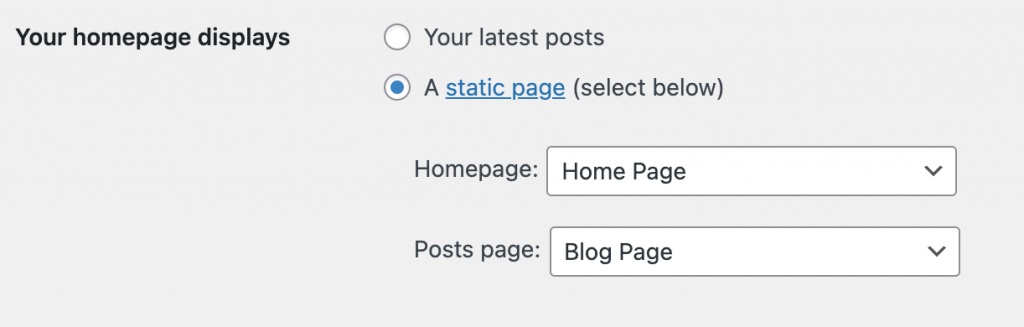 what is a static page in wordpress